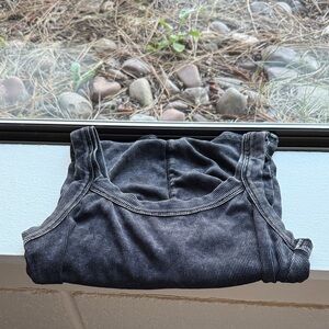 Women's Black Ribbed Tank Top